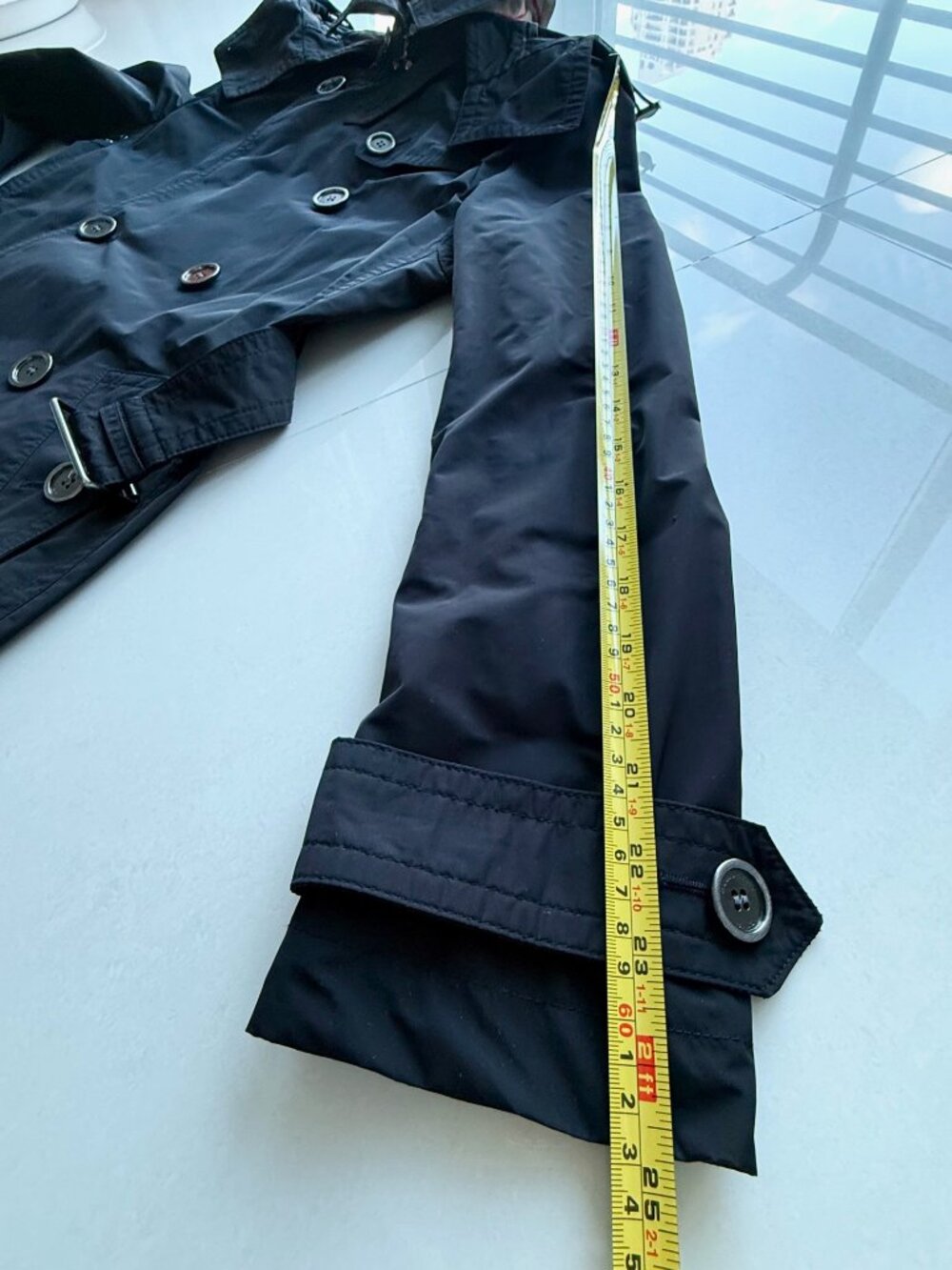 BURBERRY BRIT Balmoral Trench Coat in Black – UK 10 / US 8, fits S–M - Picture 10 of 15